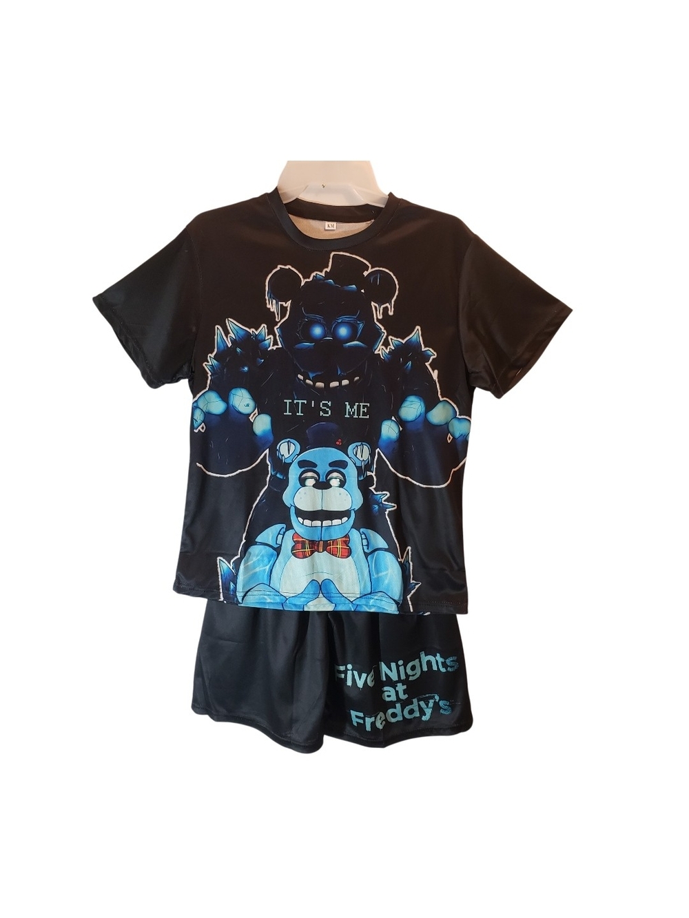Youth Five Nights at Freddy's Bear 3D printed summer top/ shorts.